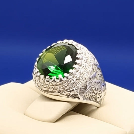 Men's peridot ring