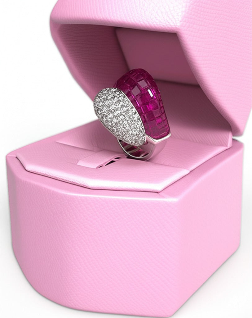 Women's Ruby Ring with diamond