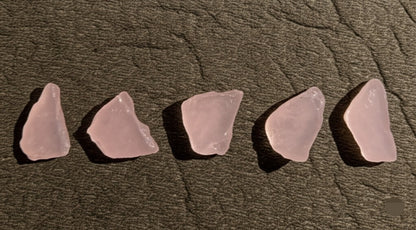 Sliced rose quartz