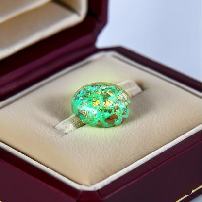 Green Persian Turquoise with pyrite (33.30ct)