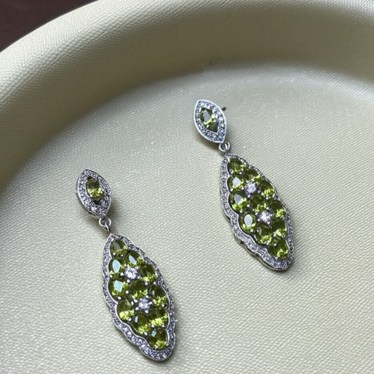 Women's peridot earrings