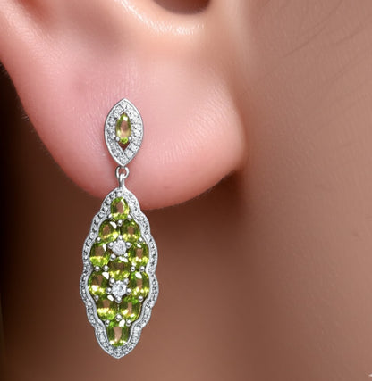 Women's peridot earrings
