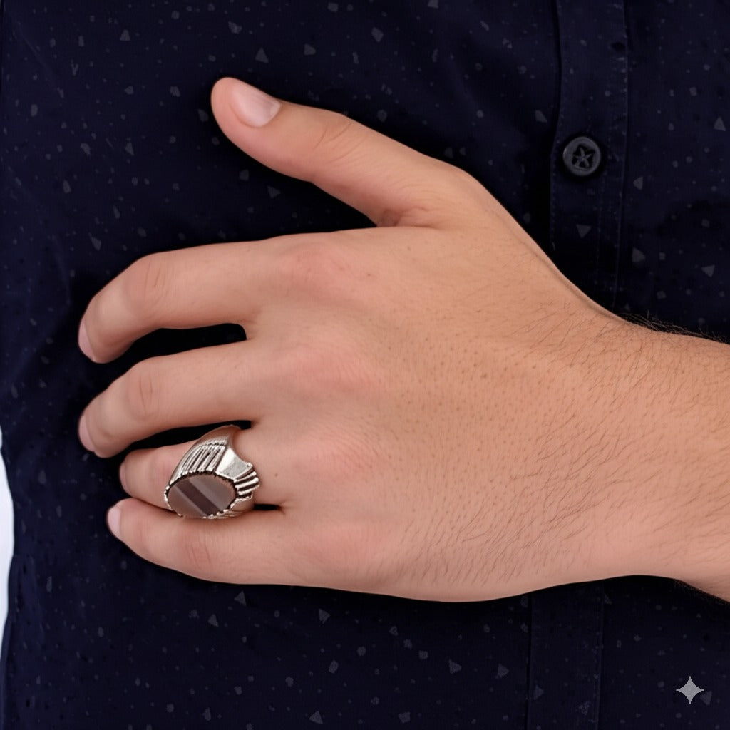 Sulemani Agate (Plate) Ring