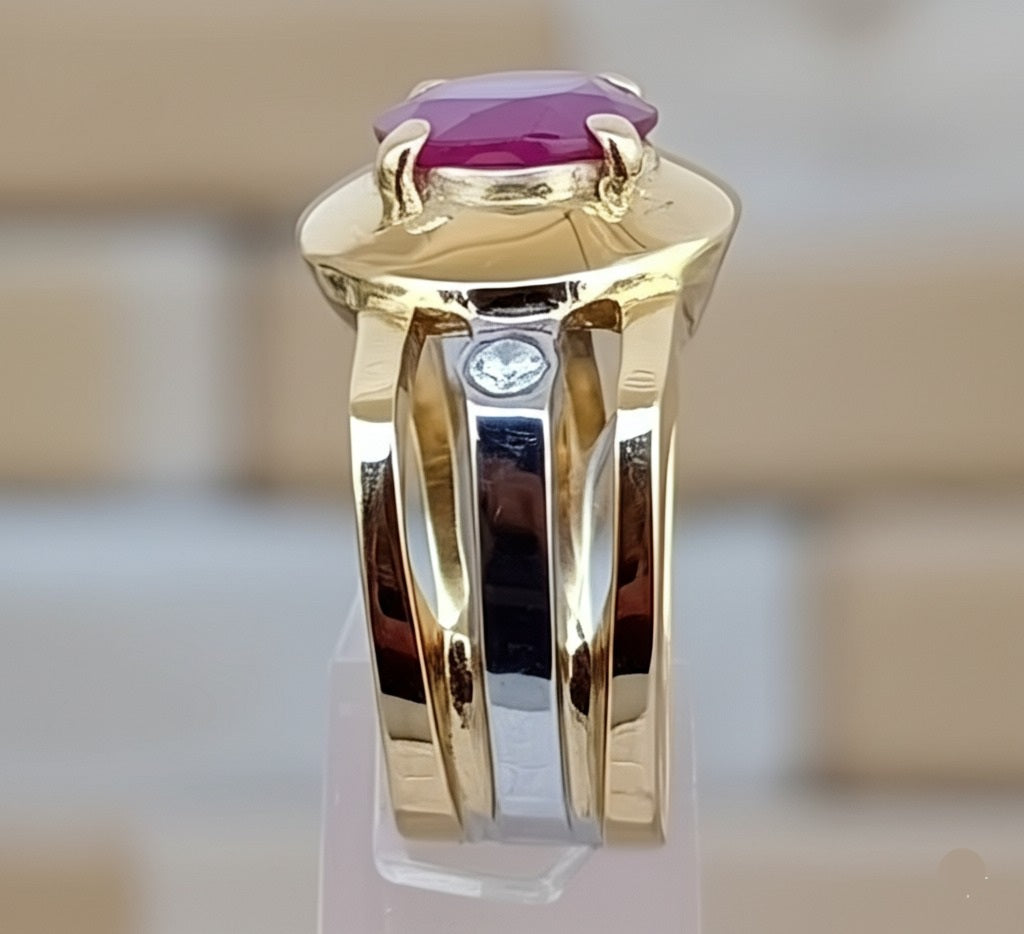 Men's ruby and diamond ring