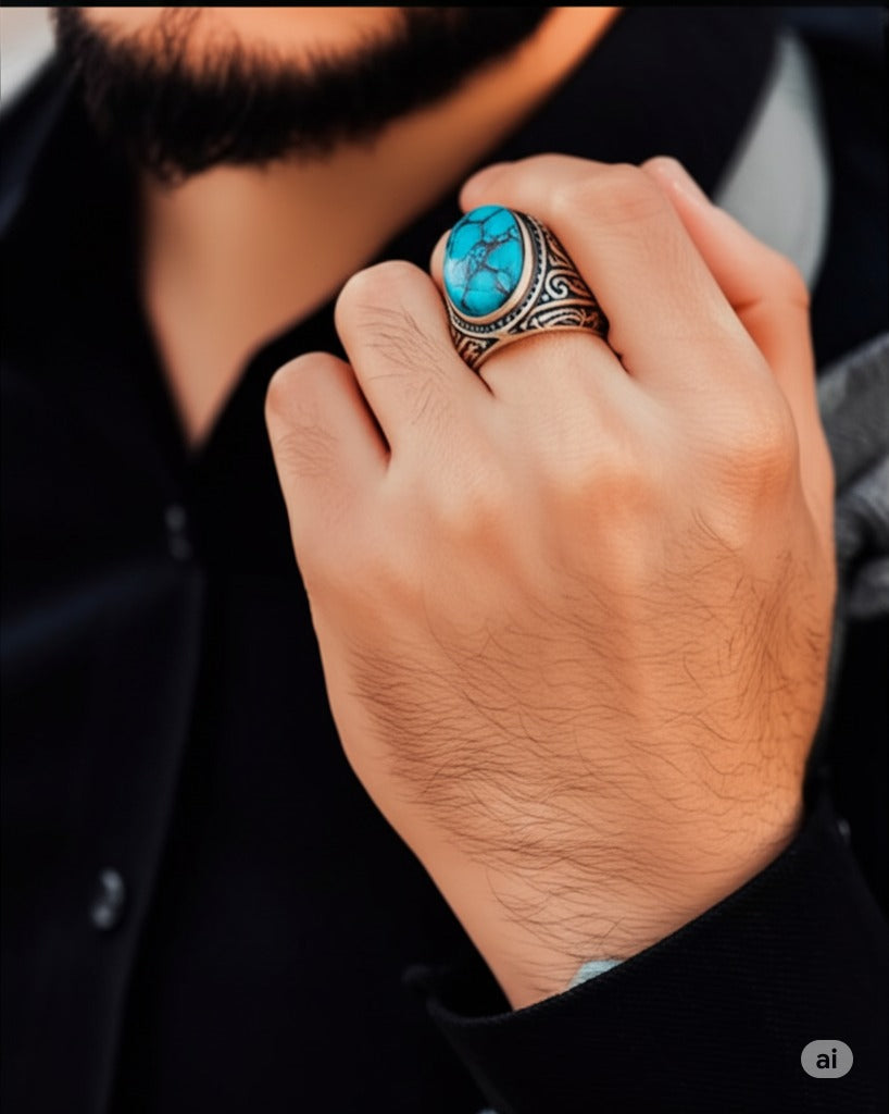 Blue Turquoise Ring