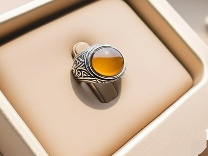 Yellow Amber Ring
