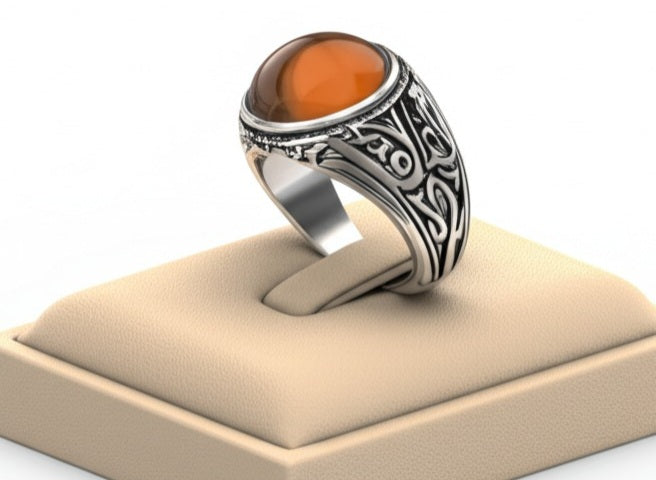 Yellow Amber Ring