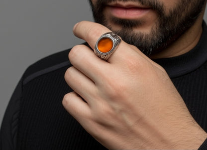 Yellow Amber Ring