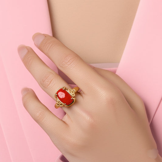 Women's coral Ring