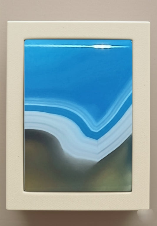 Blue pattern agate