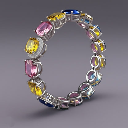 Women's miluti colour stones bracelet