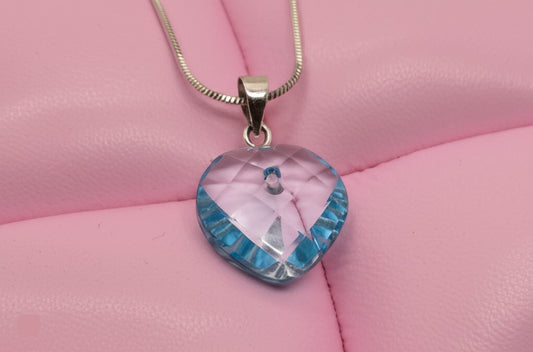 Sky blue topaz pendant