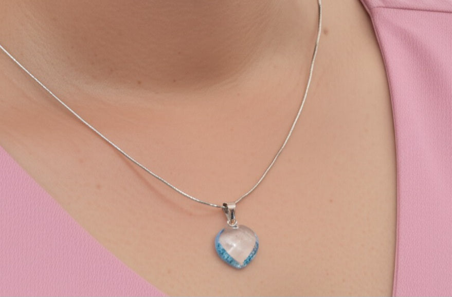 Sky blue topaz pendant