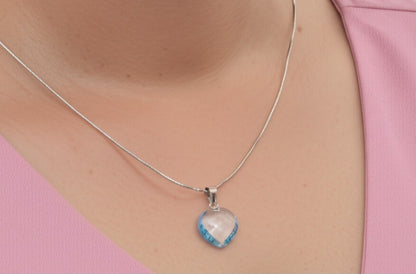 Sky blue topaz pendant