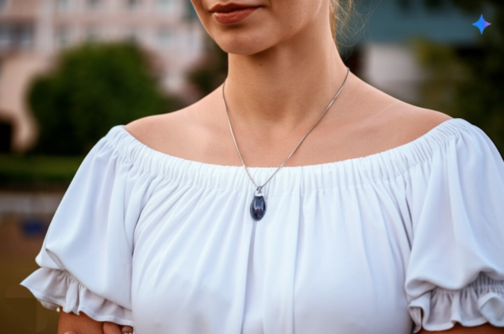 Iolite woman's pendant