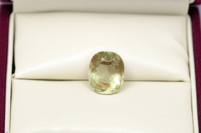 Yellow fluorite men's ring