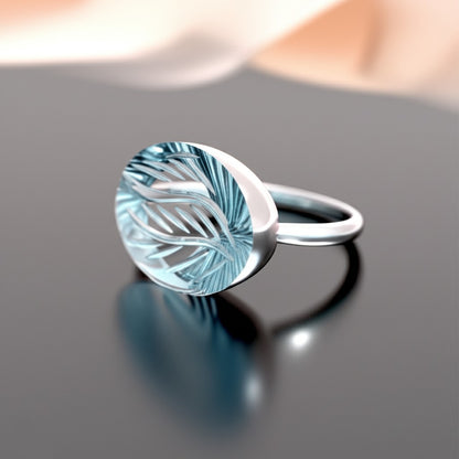 Sky blue topaz women's ring