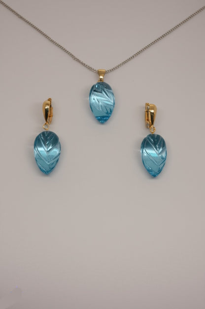 Sky blue topaz women's earrings,pendant