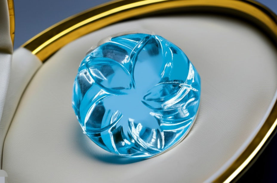 Sky blue topaz man's ring