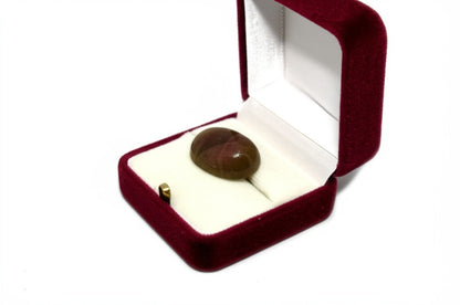 Cat's eye tourmaline men's ring