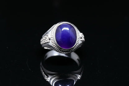 Amethyst men's ring