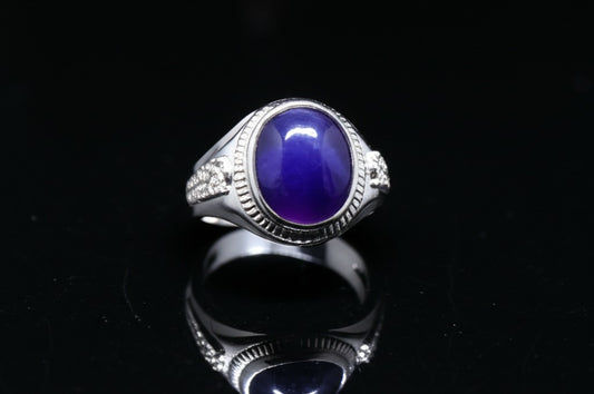Amethyst men's ring