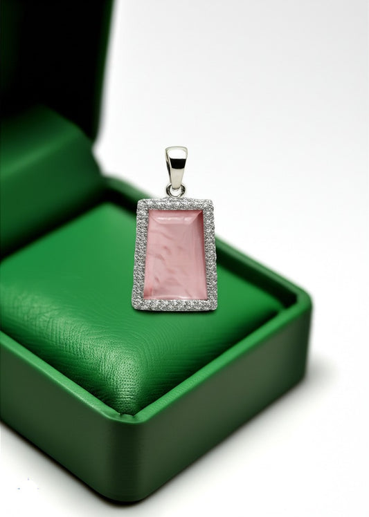 Pink fluorite pendant
