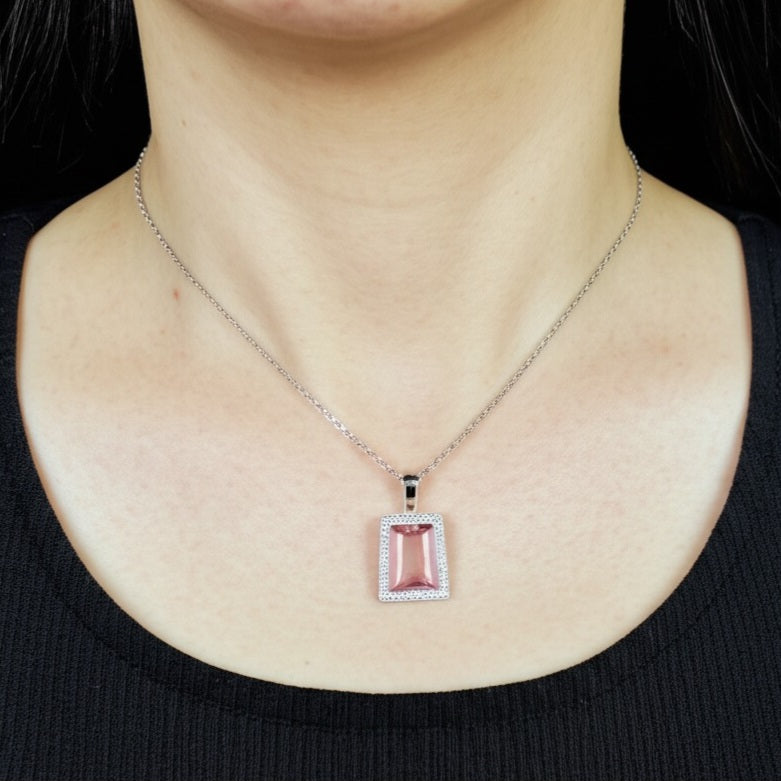 Pink fluorite pendant