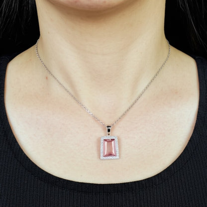 Pink fluorite pendant