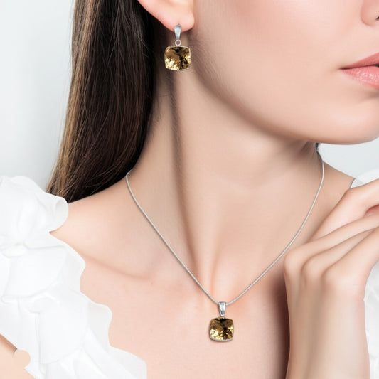 Smokey quartz women's jewelry set