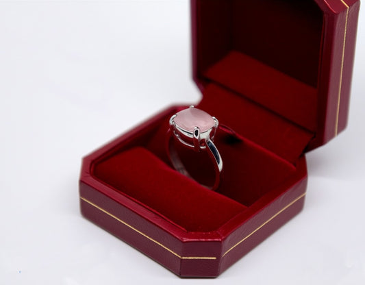 Rose Quartz women's ring