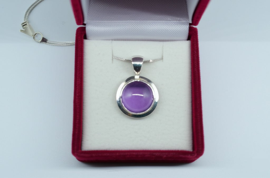 Amethyst men's pendant
