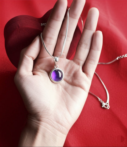 Amethyst men's pendant