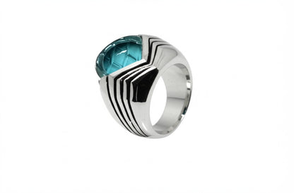 Sky blue topaz man's ring