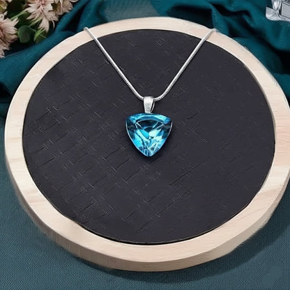 Swiss blue topaz pendant for women