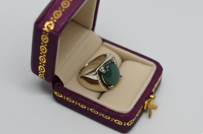 Aquamarine men's ring