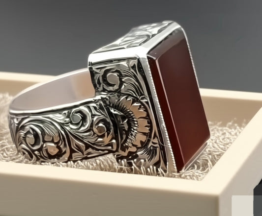 Men's yameni agate Ring