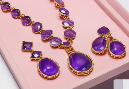 Women's Amethyst jewelry set