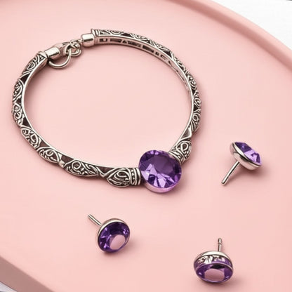 Women's Amethyst jewelry set