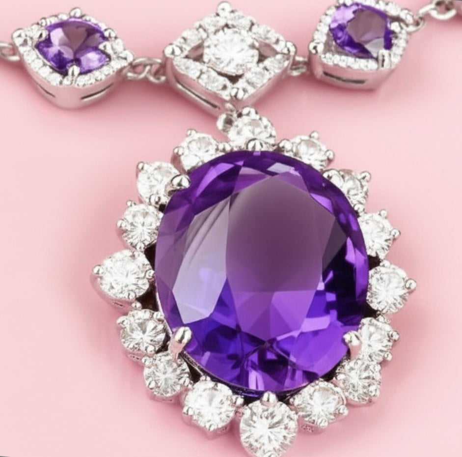 Women's Amethyst jewelry set