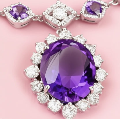 Women's Amethyst jewelry set