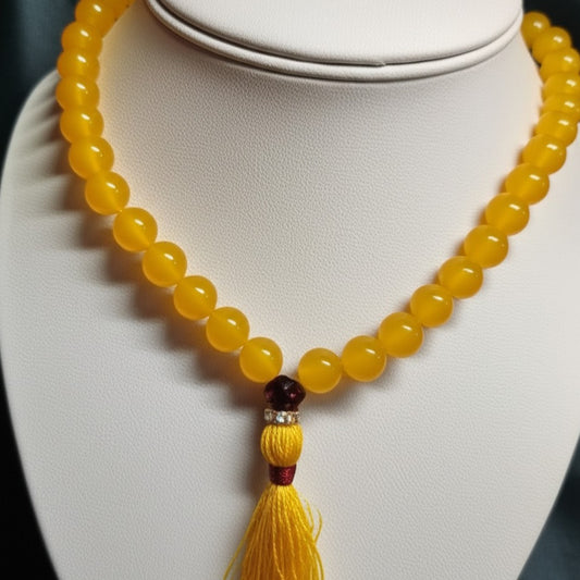 Yellow agate counting beads (tasbih)
