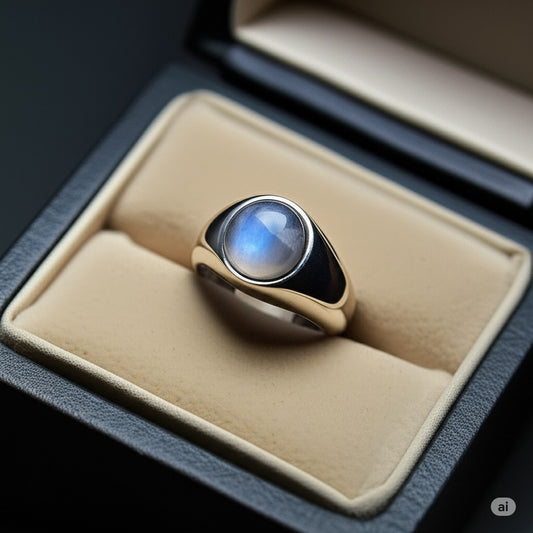 Men's moonstone Ring