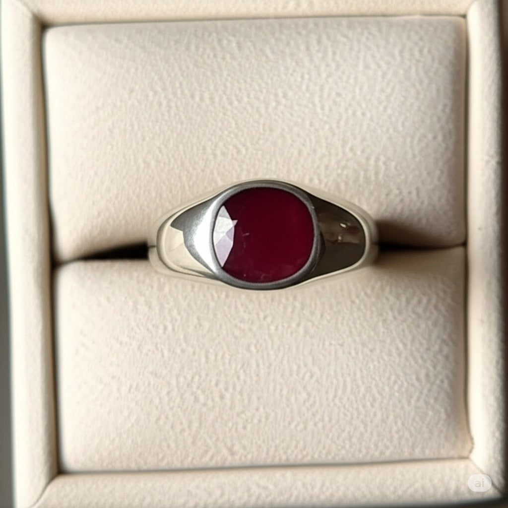 Men's ruby ring