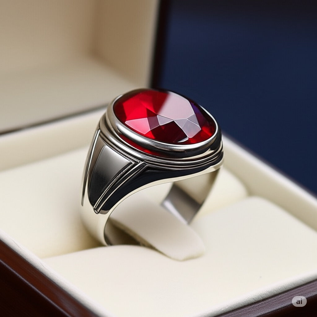 Men's ruby ring
