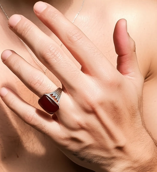 Men's yameni agate Ring