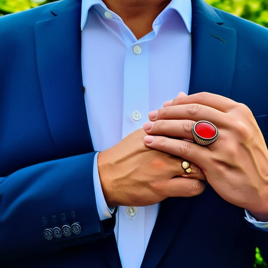 Men's yameni agate Ring