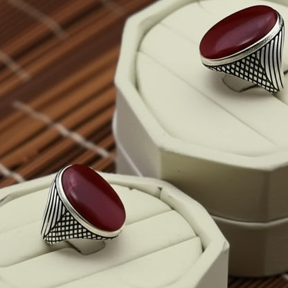Men's yameni agate Ring