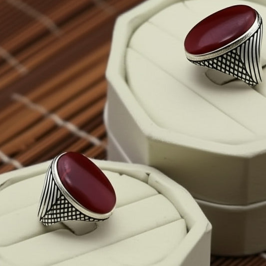 Men's yameni agate Ring