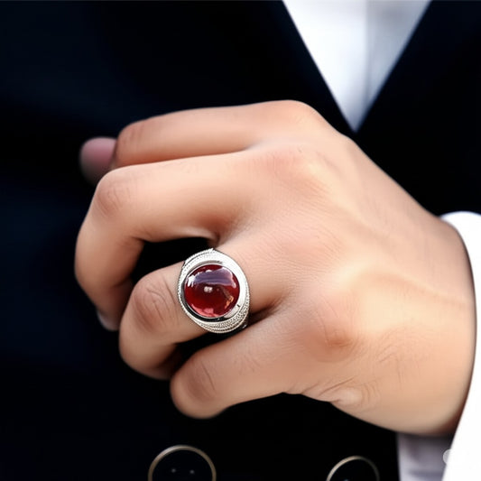 Men's ruby ring
